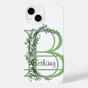 Coque Case-Mate iPhone Monogramme B Lavande Eucalyptus
