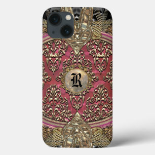 Etui iPhone 13 Monogramme baroque de la damassé 6/6s de