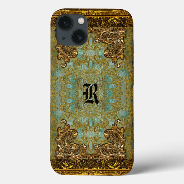 Coques Case-Mate iPhone Monogramme baroque Ghastline (Verso)
