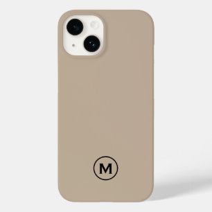 Coque Case-Mate iPhone Monogramme beige minimaliste moderne