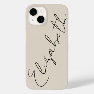 Coque Case-Mate iPhone Monogramme Beige Moderne Minimaliste Feminine