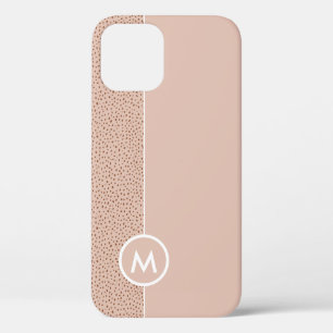 Case-Mate iPhone Case Monogramme beige tendance avec Boho en terre cuite