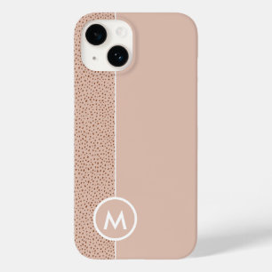 Coque Case-Mate iPhone Monogramme beige tendance avec Boho en terre cuite