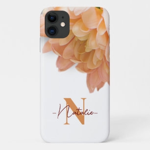 Case-Mate iPhone Case Monogramme Belle florale blanche et beige pour fil