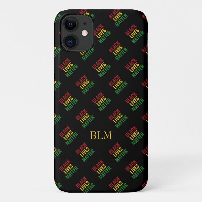 Coques Case-Mate iPhone Monogramme BHM de Black Lives Matt (Dos)