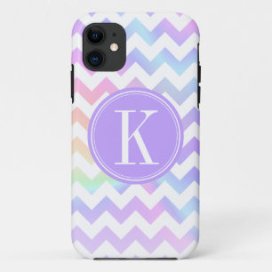 Coque Case-Mate iPhone Monogramme blanc de coutume de Chevron