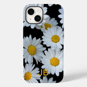 Coque Case-Mate iPhone Monogramme blanc mignon Fleurs de marguerite