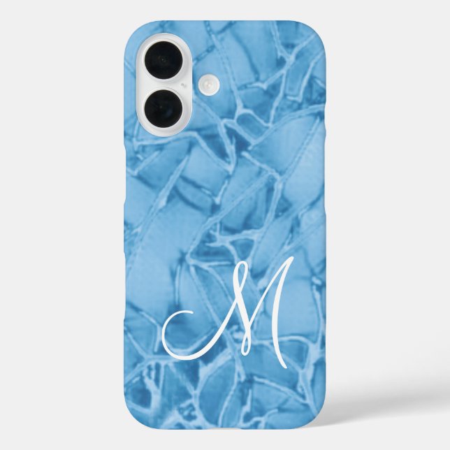 Coques Case-Mate iPhone Monogramme bleu (Verso)