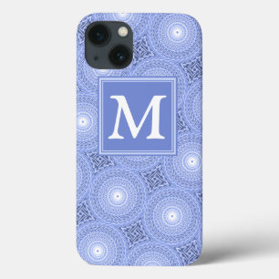 Case-Mate iPhone Case Monogramme bleu cercles motif Coque-Mate iPhone ca