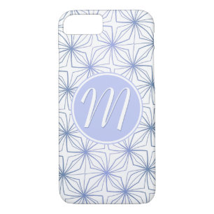 Coque iPhone 7 Monogramme bleu clair Artsy