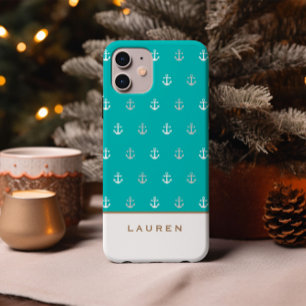 Case-Mate iPhone Case Monogramme Bleu Et Blanc Préppy Nautique