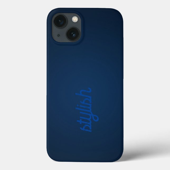 Coques Case-Mate iPhone Monogramme bleu foncé (Verso)