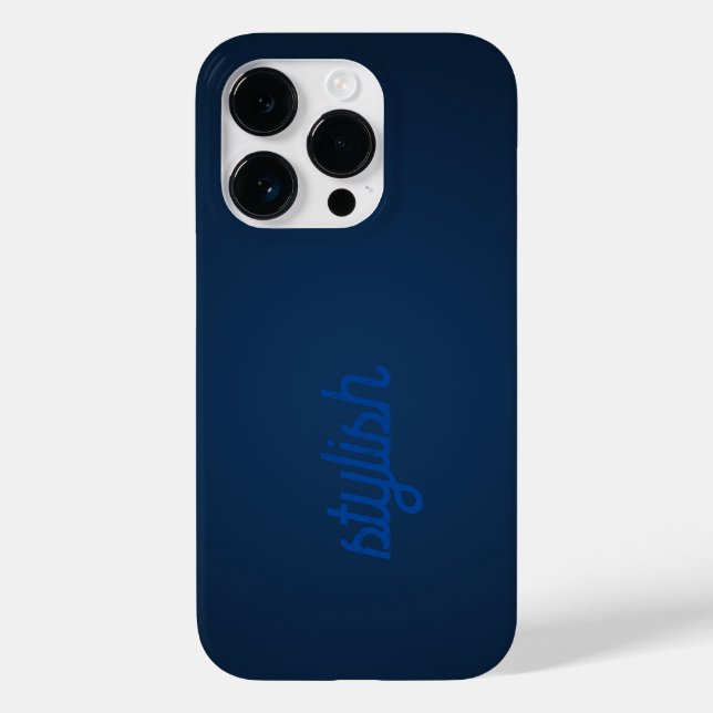 Coques Case-Mate iPhone Monogramme bleu foncé rustique (Verso)