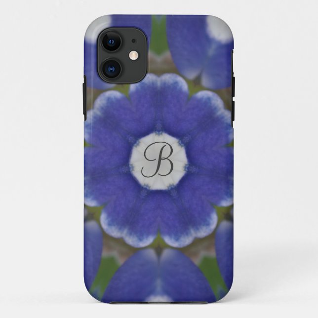 Coques Case-Mate iPhone Monogramme Bluebonnet (Dos)