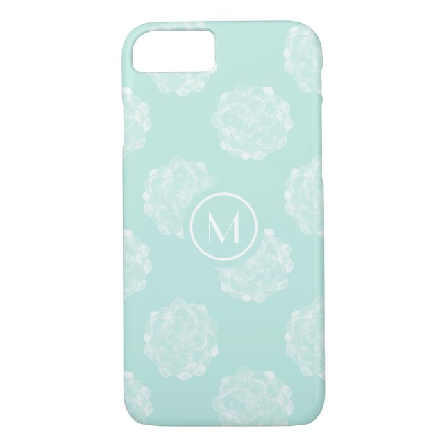 Coques Case-Mate iPhone Monogramme | Bonheur des Plantes | Pastel Succulen (Dos)