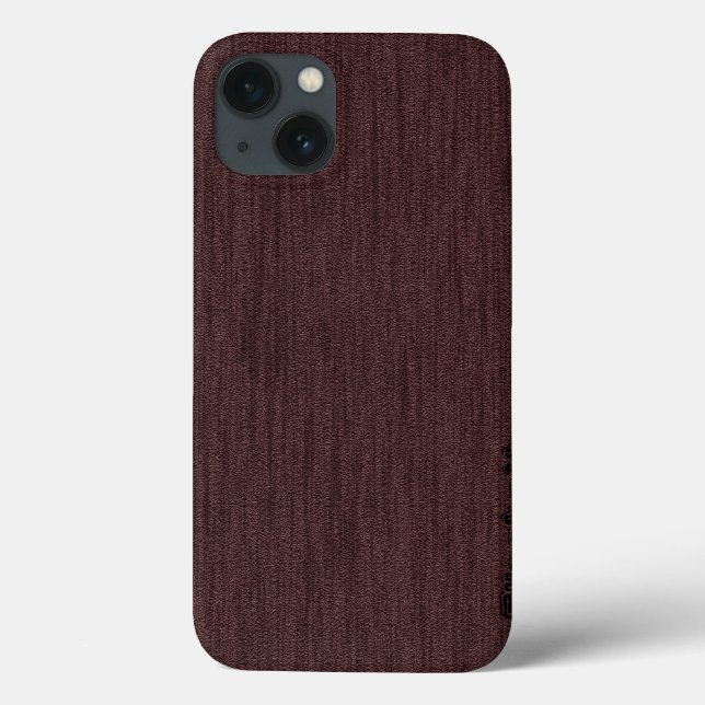 Coques Case-Mate iPhone Monogramme Brown du grain de bois (Verso)