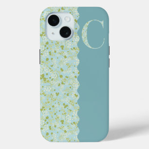COQUE Case-Mate iPhone MONOGRAMME C ACQUA PETITES FLEURS