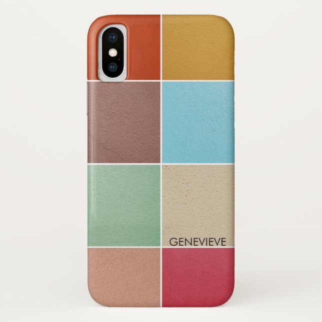 Coques Case-Mate iPhone Monogramme Carré couleur (Dos)