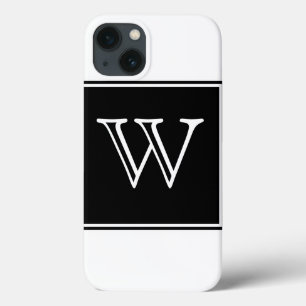 Etui iPhone 13 Monogramme Carré noir