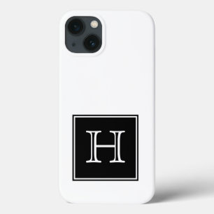 Etui iPhone 13 Monogramme Carré noir