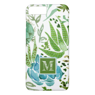 Coque iPhone 8 Plus/7 Plus Monogramme Champ I Succulent