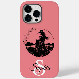 Coque Case-Mate iPhone Monogramme Cheval Equestre Occidental Cowgirl Élég