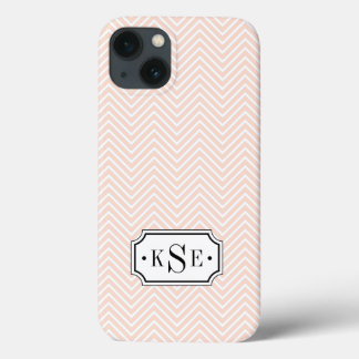 Coque Case-Mate iPhone Monogramme Chevron rose et noir