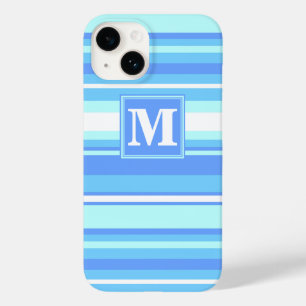 Coque Case-Mate iPhone Monogramme ciel bandes bleues