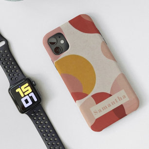 Coque Case-Mate iPhone Monogramme circulaire Abstrait chic moderne
