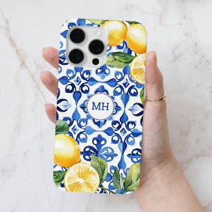 Coque Case-Mate iPhone Monogramme Citron Citrus Fruit Elégant Méditerrané