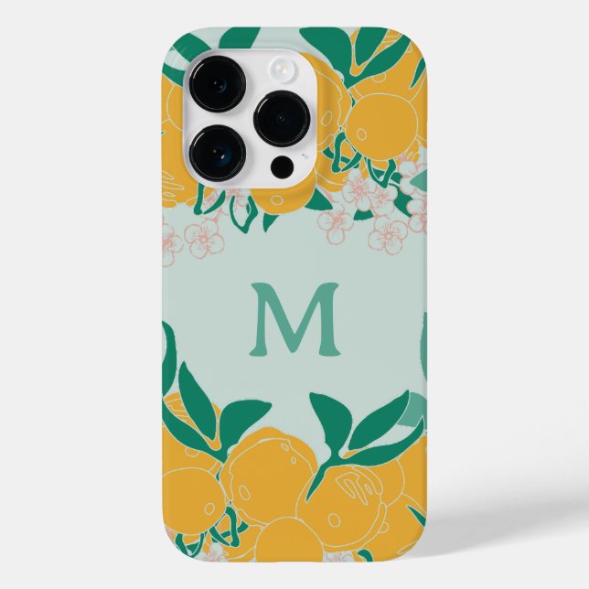 Coques Case-Mate iPhone Monogramme Citrus Botanique Lumineux  (Verso)