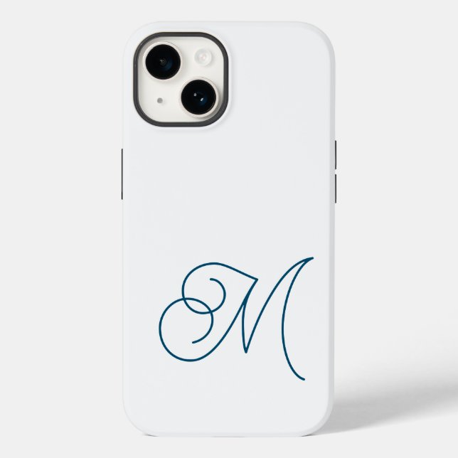 Coques Case-Mate iPhone Monogramme classique Script simple initial (Verso)