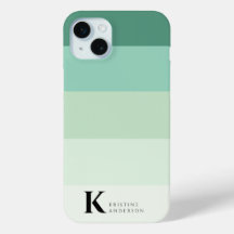 Monogramme classique simple à rayures vertes