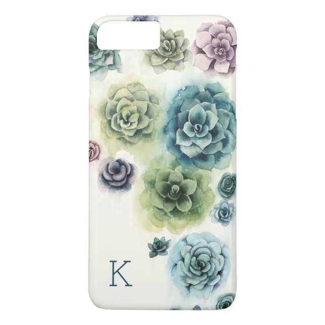Coques Case-Mate iPhone Monogramme | Cluster de succulents (Dos)