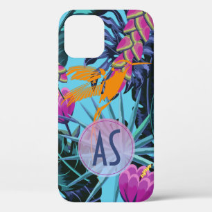 Case-Mate iPhone Case Monogramme Colibri de feuillage tropical