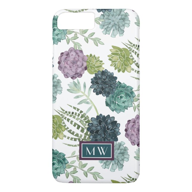 Coques Case-Mate iPhone Monogramme | Collection Plante de bonheur Pa Succu (Dos)