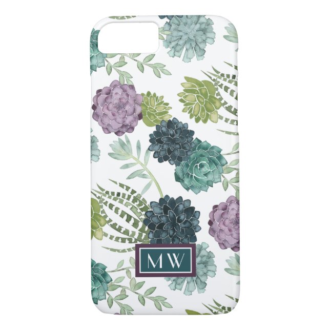 Coques Case-Mate iPhone Monogramme | Collection Plante de bonheur Pa Succu (Dos)