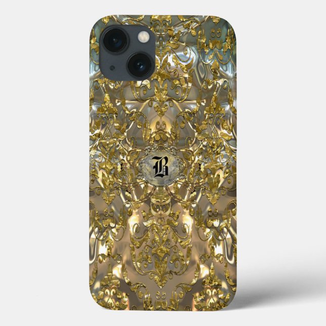 Coques Case-Mate iPhone Monogramme Copachatlin Damask (Verso)