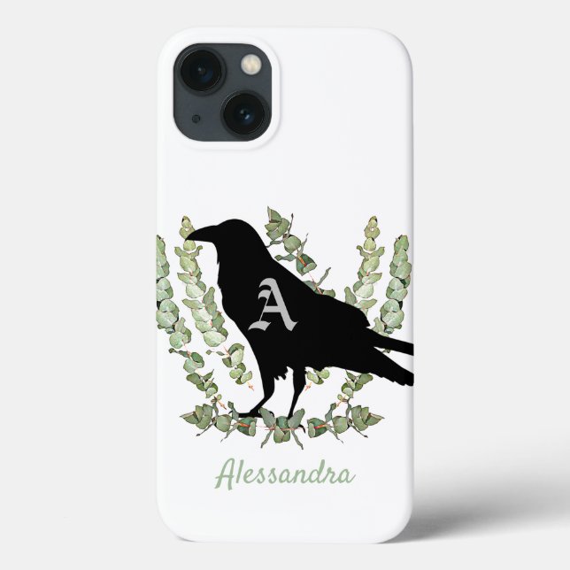 Coques Case-Mate iPhone Monogramme Corbeau Esprit Animal Personnalisé (Verso)