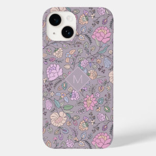 Coque Case-Mate iPhone Monogramme Couleurs Dusty Whimsical Coloré Floral