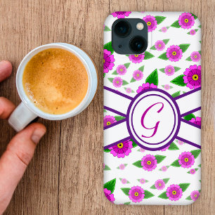 Case-Mate iPhone Case monogramme customisé à la floraison violette