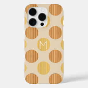 Coque iPhone 16 Pro Monogramme customisé Cercles modernes