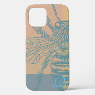 Case-Mate iPhone Case Monogramme d'abeille bleu chic