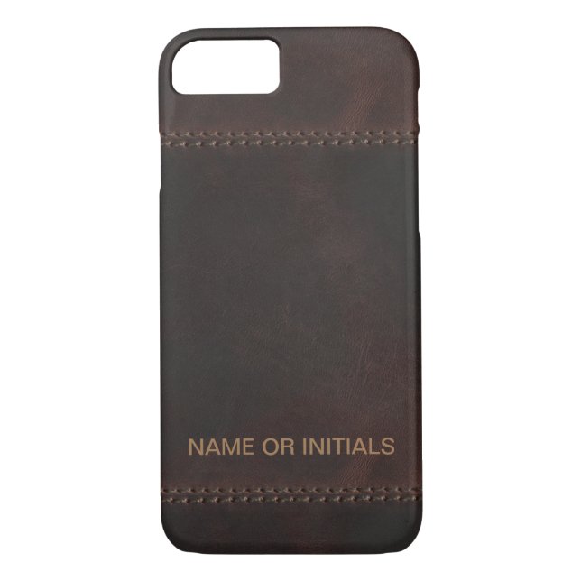Coques Case-Mate iPhone Monogramme d'affaires simili cuir (Dos)