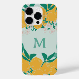 Coque Case-Mate iPhone Monogramme d'agrumes botaniques lumineux