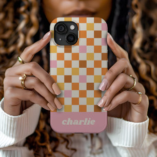 Coque Case-Mate iPhone Monogramme damier rétro tendance