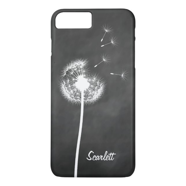 Coques Case-Mate iPhone Monogramme Dandelion Chalkboard iPhone 7 Plus (Dos)