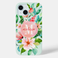 Monogramme d'aquarelle florale Paradise