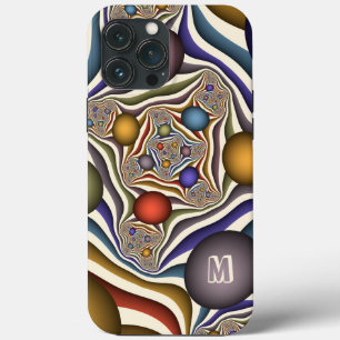 Case-Mate iPhone Case Monogramme d'art fractal abstrait coloré en vol