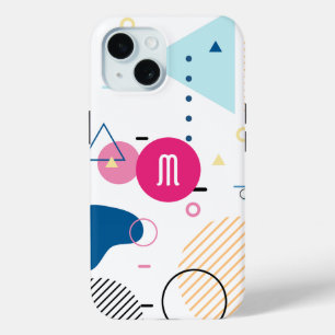 Coque Case-Mate iPhone Monogramme d'Art Géométrique Abstrait moderne